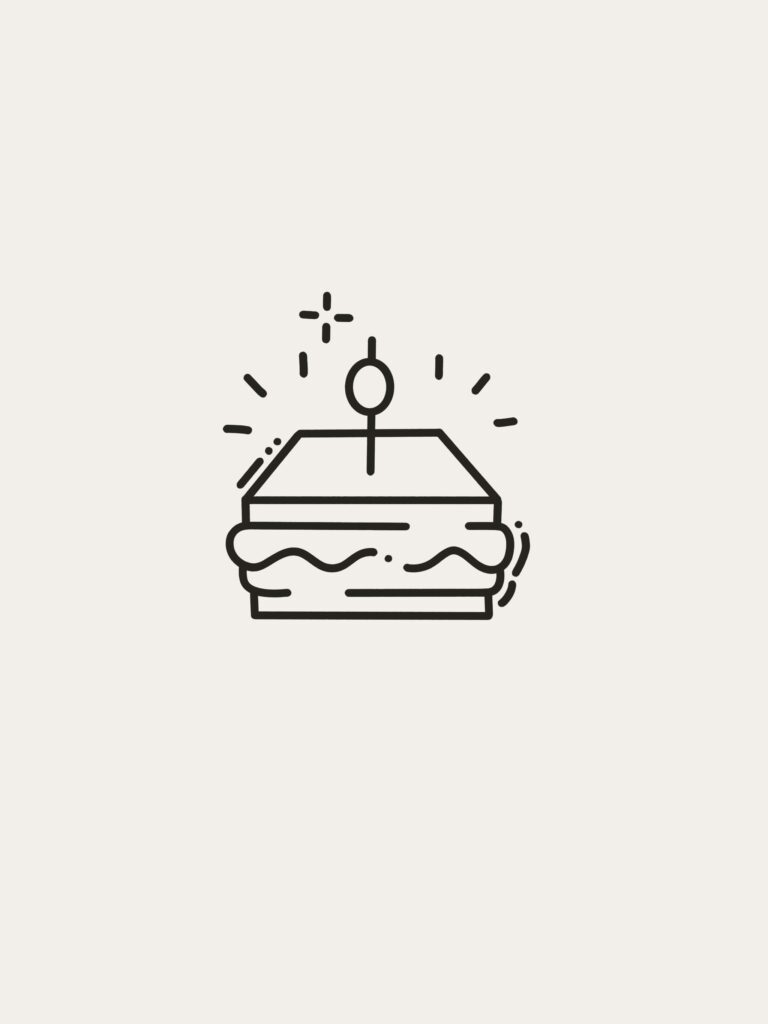 Icône artistique d'un sandwich